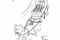 dog sled coloring pages dog sled coloring pages