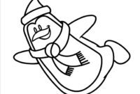 simple penguin coloring page