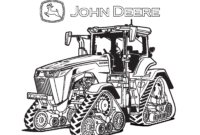 john deere tractor color page