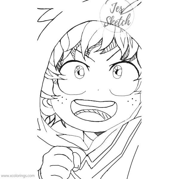 Deku Midoriya Coloring Pages - XColorings.com