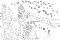 elsa unicorn coloring pages