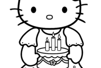 hello kitty birthday coloring pages hello kitty birthday coloring pages