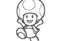 mario toad coloring pages