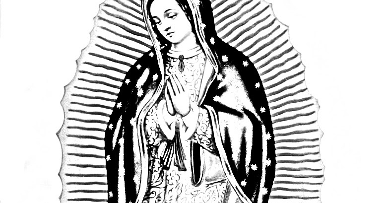 為孩子們的著色頁: Virgen de Guadalupe coloring pages