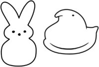 peep bunny coloring page