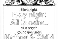 silent night coloring page