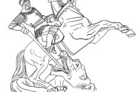 st george coloring page st george coloring page