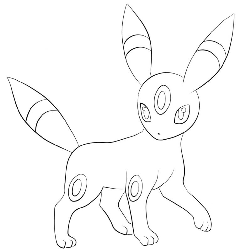umbreon coloring pages free printable activity shelter - umbreon
