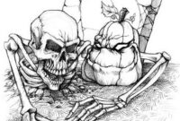 creepy skeleton coloring pages creepy skeleton coloring pages