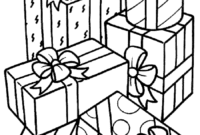 birthday present coloring page birthday present coloring page