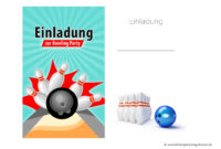 einladungskarte bowling
