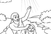 jesus baptism coloring page