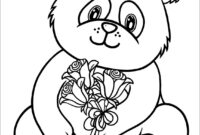 cute panda coloring page cute panda coloring page