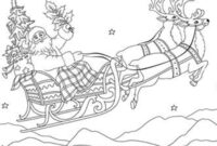 santa and reindeer coloring pages santa and reindeer coloring pages