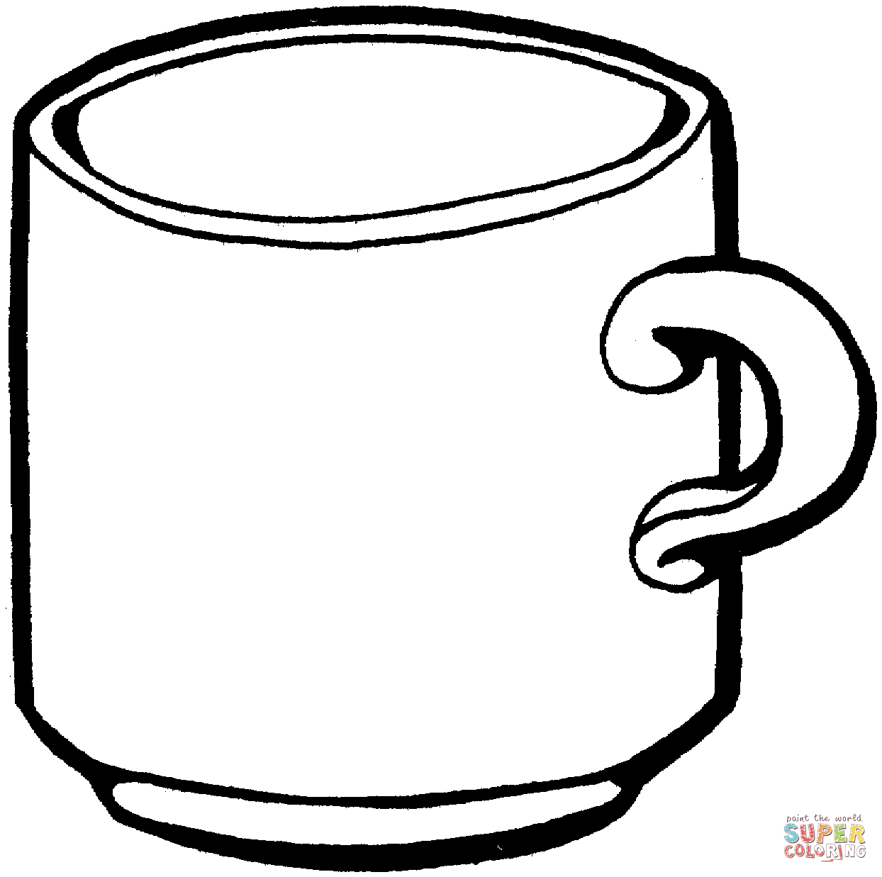 Teacup Coloring Page - Coloring Home
