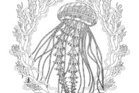 jellyfish coloring page for adults jellyfish coloring page for adults