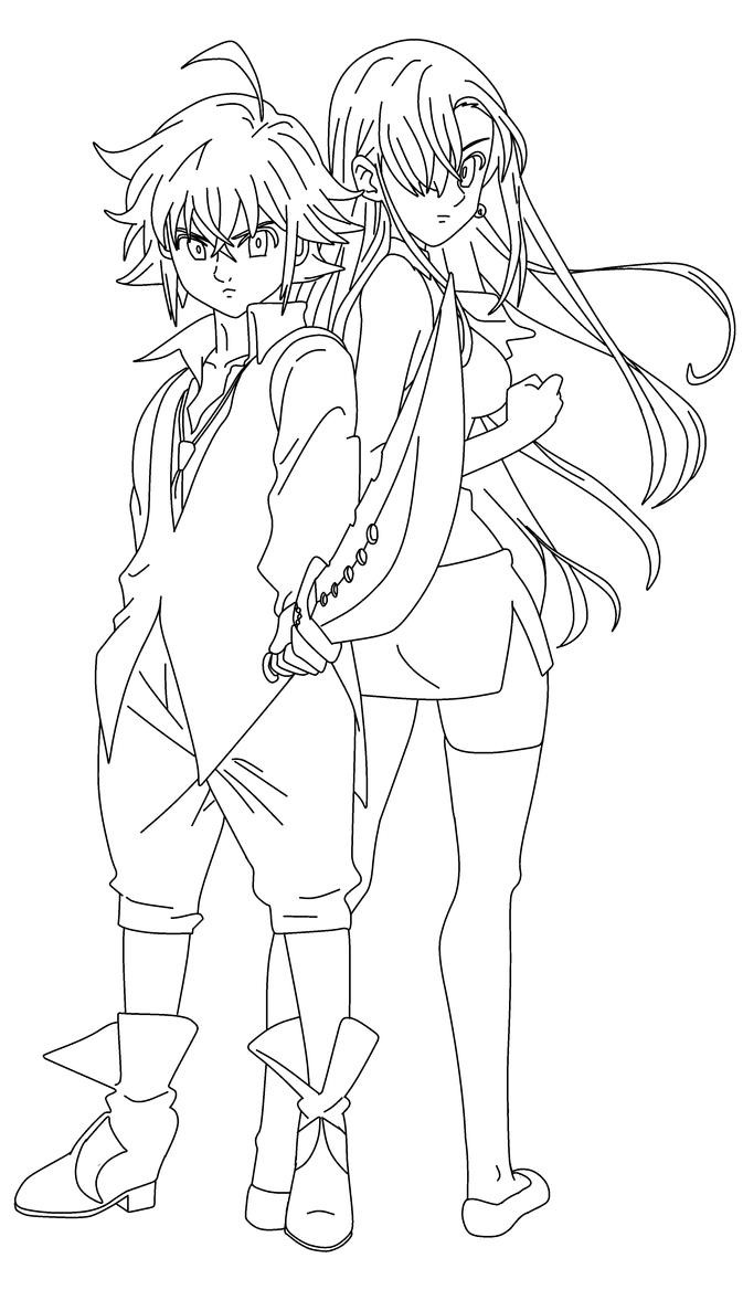 Meliodas 7 Coloring Page - Free Printable Coloring Pages intérieur