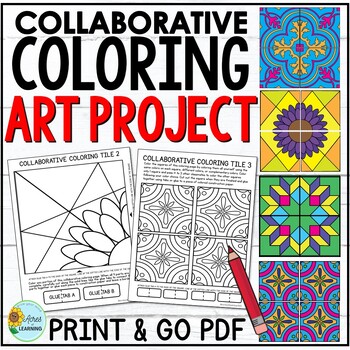 Collaborative Coloring Art Project | Back to School Team Building Activity