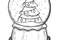 printable snow globe coloring pages printable snow globe coloring pages