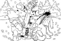 winnie the pooh winter coloring pages