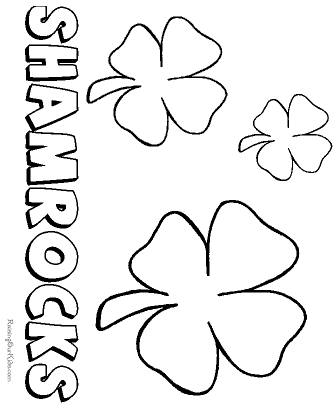 Shamrocks coloring sheet - 008