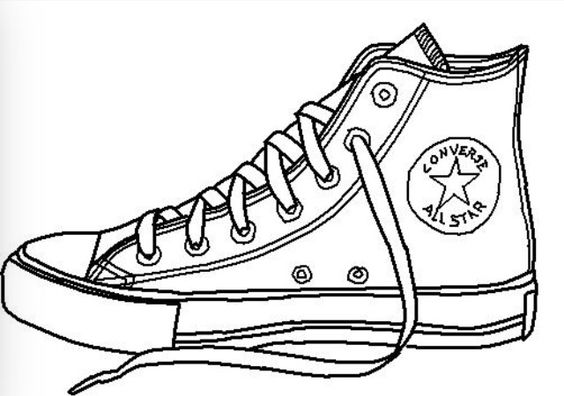 sneaker converse coloriages - Akileos