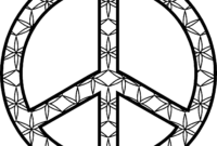 peace sign coloring page