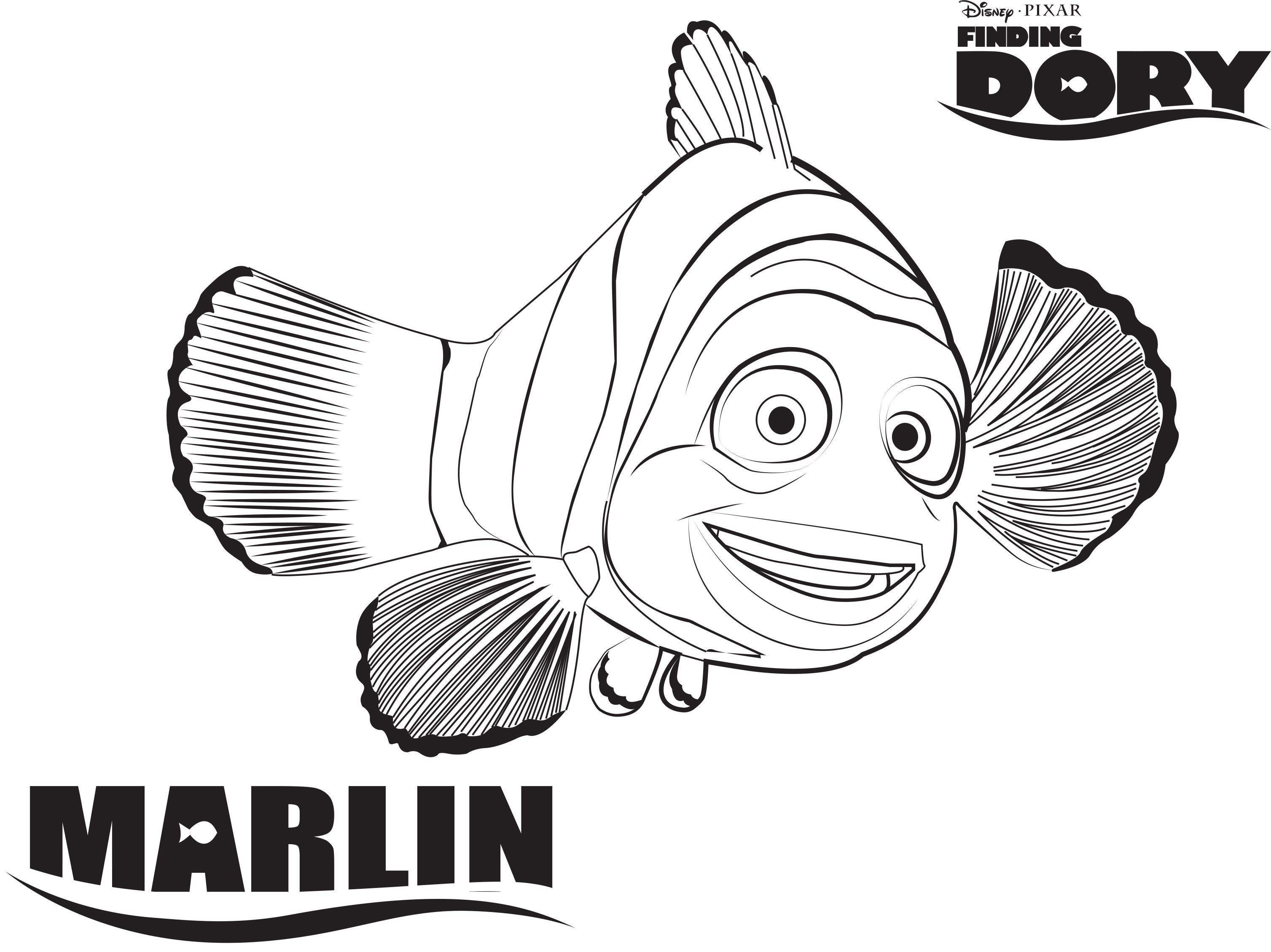 Dory Coloring Sheet