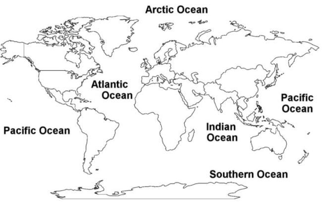 Printable+Blank+World+Map+Continents+Oceans | Continents and oceans