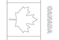drapeaur du canada en coloriage