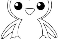 easy penguin coloring pages