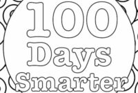 100 days smarter coloring page 100 days smarter coloring page
