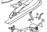 ski coloring page ski coloring page