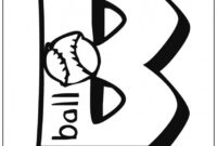 b is for ball coloring page