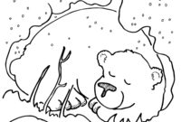 hibernating bear coloring page hibernating bear coloring page