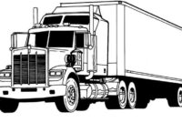 semi truck coloring page semi truck coloring page