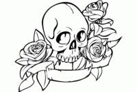 skull coloring sheet skull coloring sheet
