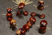 mit kastanien basteln kindergarten