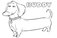 wiener dog coloring page