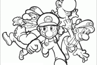 wario coloring page