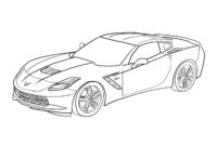 corvette coloring pages