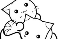 cute kawaii cat coloring pages