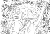 rick and morty coloring book pages