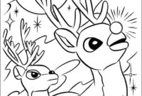 coloring page rudolph