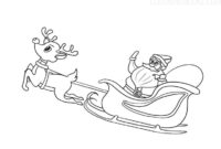santa claus sleigh coloring pages