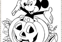 mickey mouse pumpkin coloring page