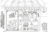cafe coloring pages