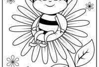 free bee coloring pages