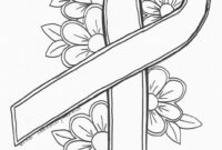 breast cancer ribbon coloring page breast cancer ribbon coloring page