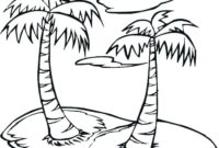 coconut tree coloring page
